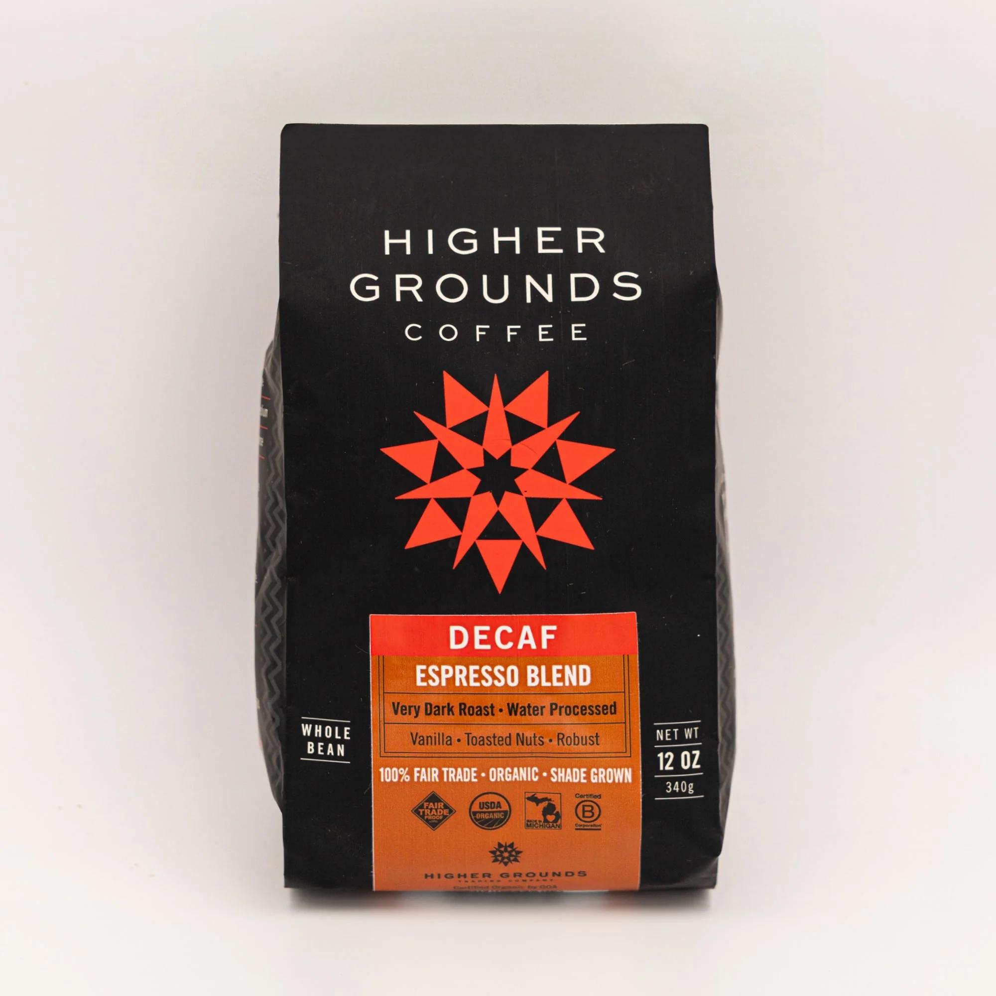 Decaf Espresso by Higher Grounds Coffee